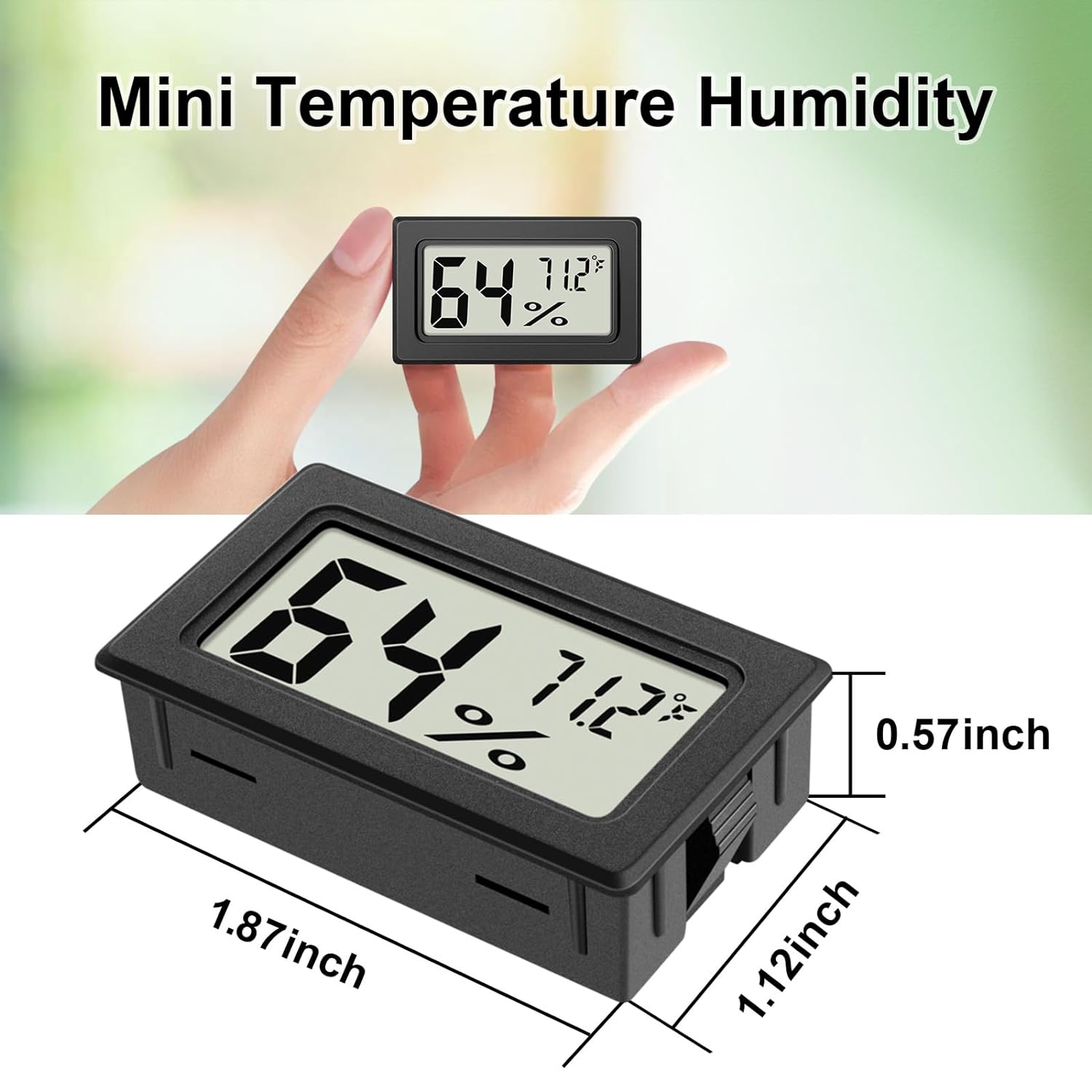 6-Pack Mini Hygrometer Indoor Humidity Meter Digital Thermometer