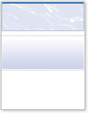 DocuGard Standard Blue Marble Top High Security Check Paper - Laser/Inkjet Printer Compatible - 11 Security Features - 500 Blank Business Checks