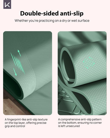 KEEP Extra Wide Yoga Mat, 7mm Thick 72" x 32" Exercise Mat