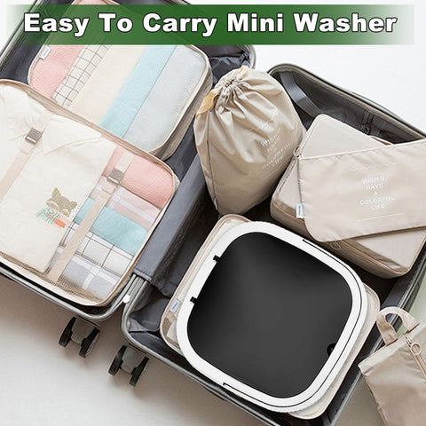Mini Portable Washing Machine Small - 16L 60W Portable Mini Washing Machine with Spin, Mini Lavadora Portatil Washer Foldable, Small Washing Machine Portable Used for Travel Baby Green