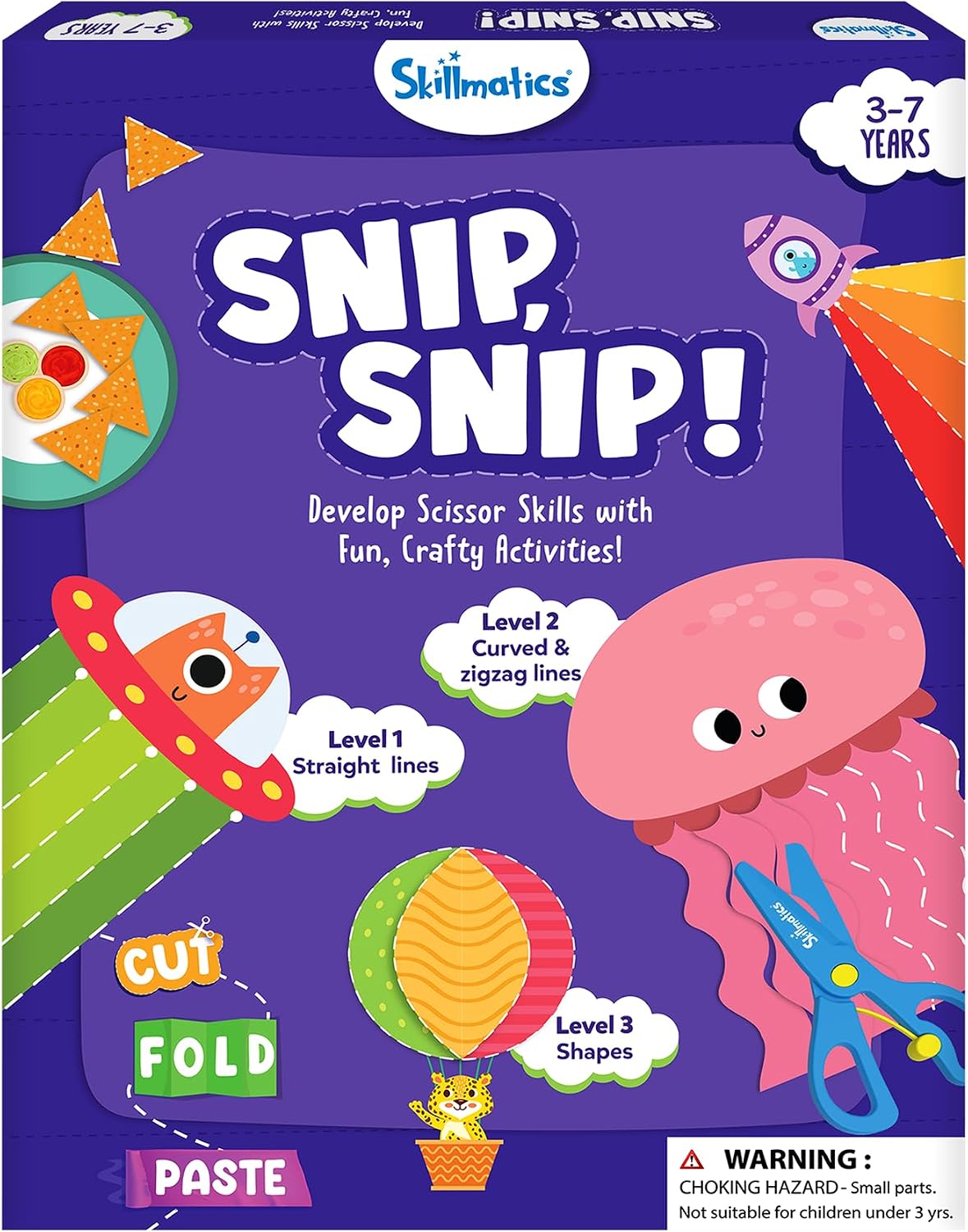 Skillmatics Snip Snip, Scissor Skills, Felt Craft Activity, Gift for Kids