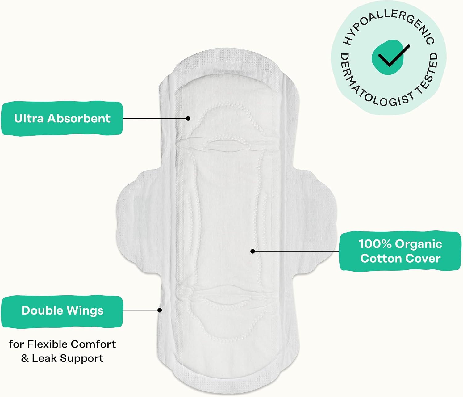 The Honey Pot Company - Cooling Herbal - Regular - Pads for Women