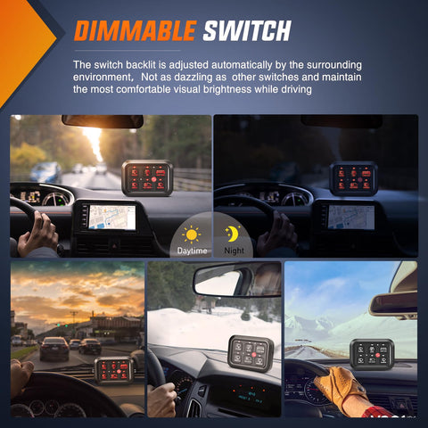Nilight 6 Gang Switch Panel Relay System Automatic Dimmable