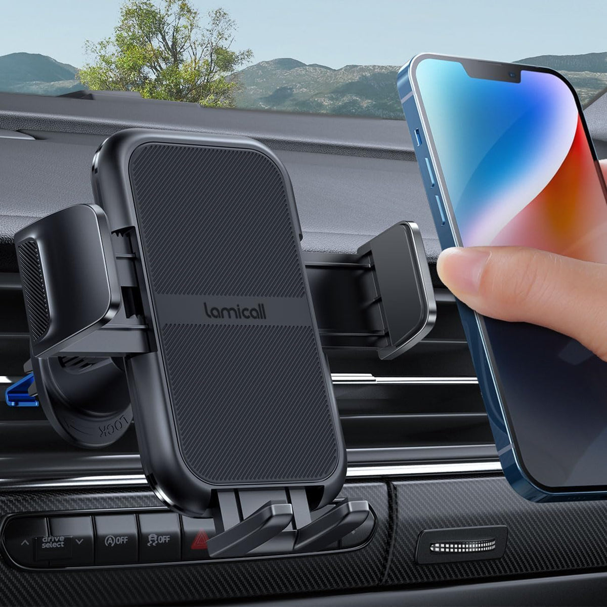 Lamicall 2026 Wider Clamp & Metal Hook Car Phone Holder Vent Accessories