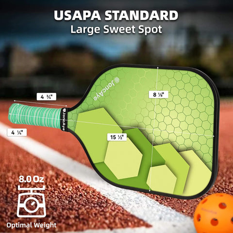 JoncAye Pickleball Paddles Set of 4 or 2 Fiberglass Rackets USAPA Approved