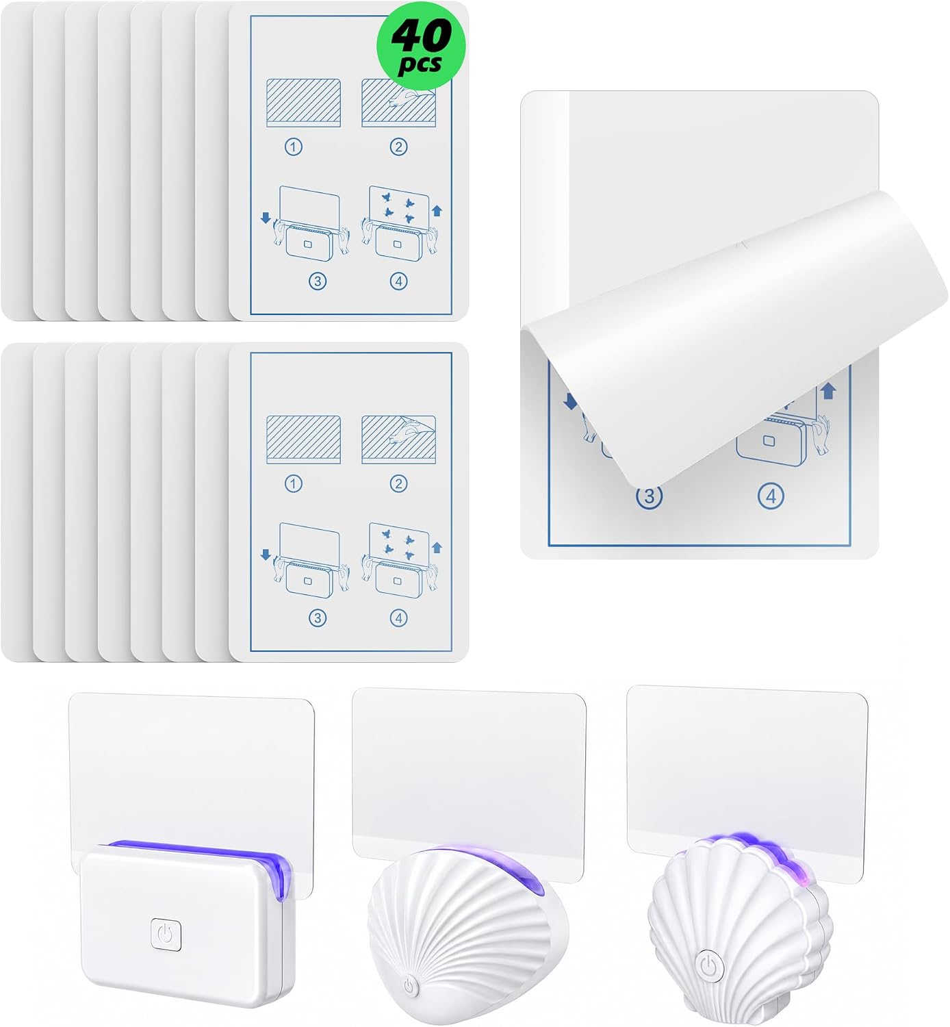 LFSYS 40 Packs Refill Card(Refills Only) for Plug in UV Light Trap