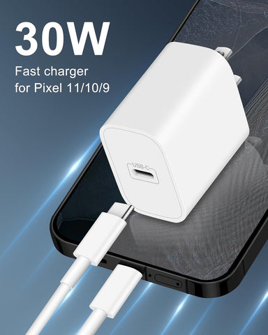 30W USB C Fast Charger for Google Pixel 11/11 Pro XL/Fold/10/9/8/7/6 Pro XL