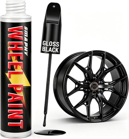 Gloss Black Rim Touch Up Paint, Wheel Scratch & Car Curb Rash Repair Kit
