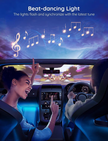 Govee Car LED Lights, RGB Smart Car Interior Lights, App Control