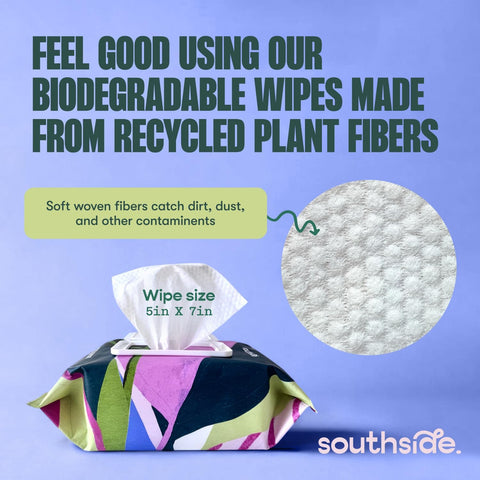 Southside Neem Oil Infused Plant Cleaning Wipes – Unscented Plant-Based Leaf Wipes for Indoor & Outdoor Plants That Protect Plants, Promote Shiny Leaves & Better Photosynthesis, 80 Ct