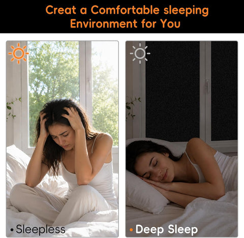 Blackout Window Privacy Film 100% Light Blocking, 17.5" x 78.74"