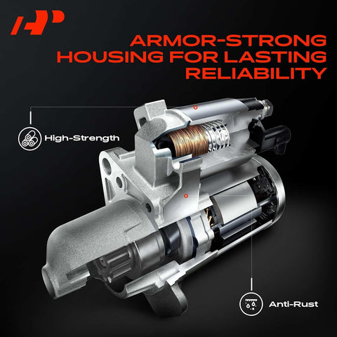 A-Premium Starter Motor, 12V 1.6KW 9 Teeth Clockwise
