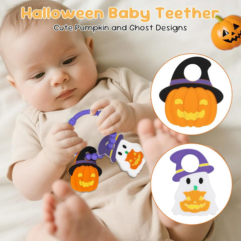Halloween Baby Teething Toys, Boo Basket Stuffers for Toddlers & Newborns
