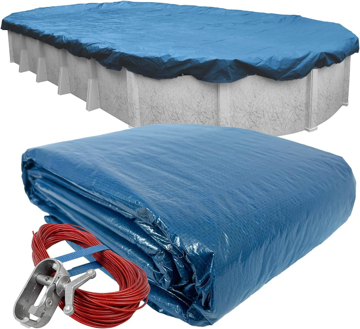 Pool Mate 18 x 33 ft Classic Dura-Guard Winter Oval Above Ground Pool Cover