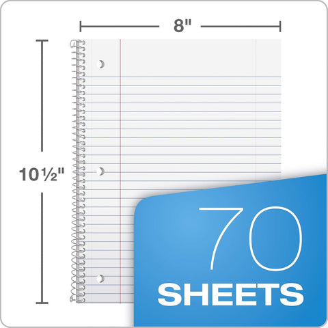 Oxford Wide Rule 1-Subject Spiral Notebook