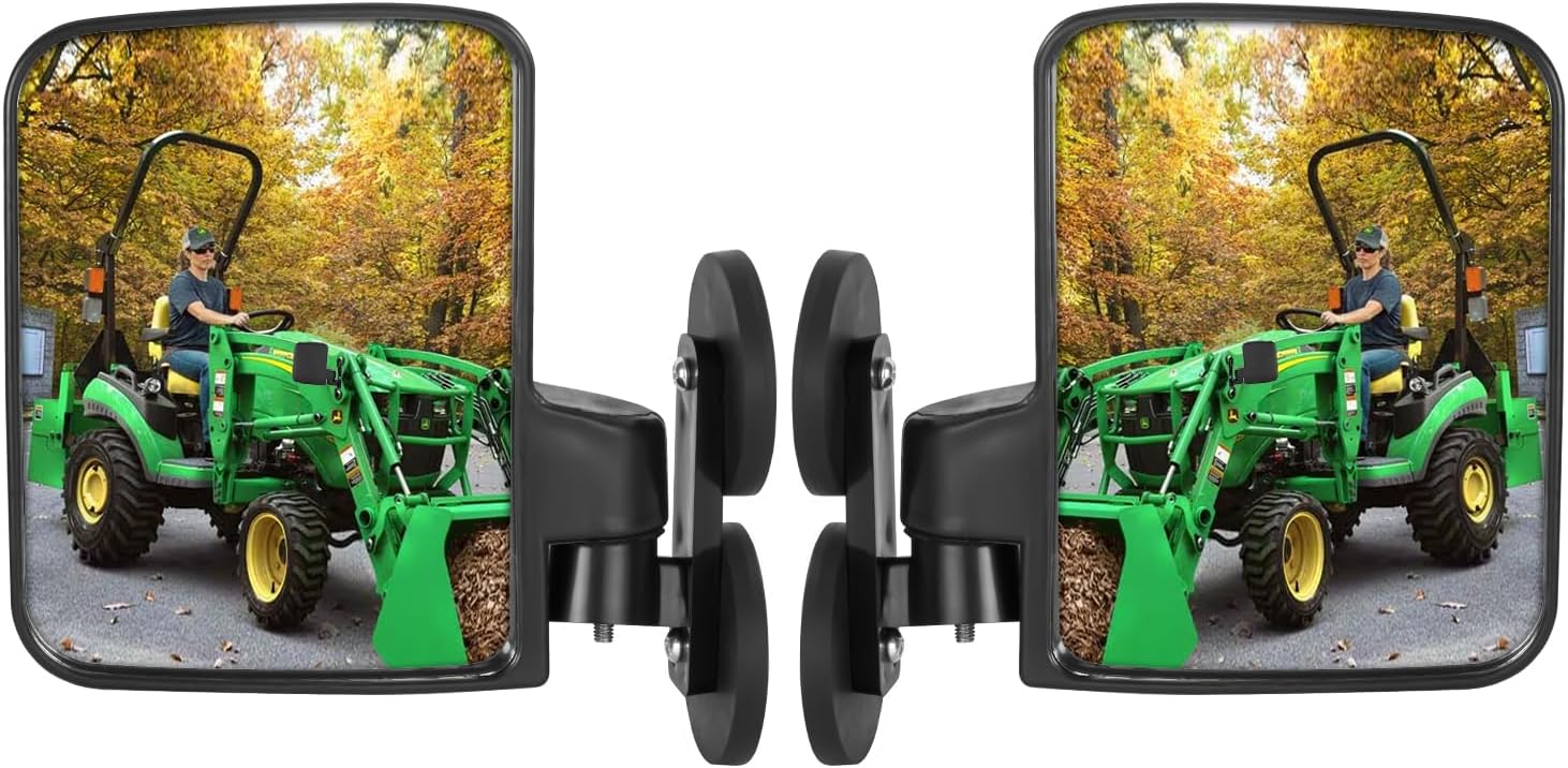 Magnetic Tractor Side View Mirrors for Kubota Mahindra John Deere