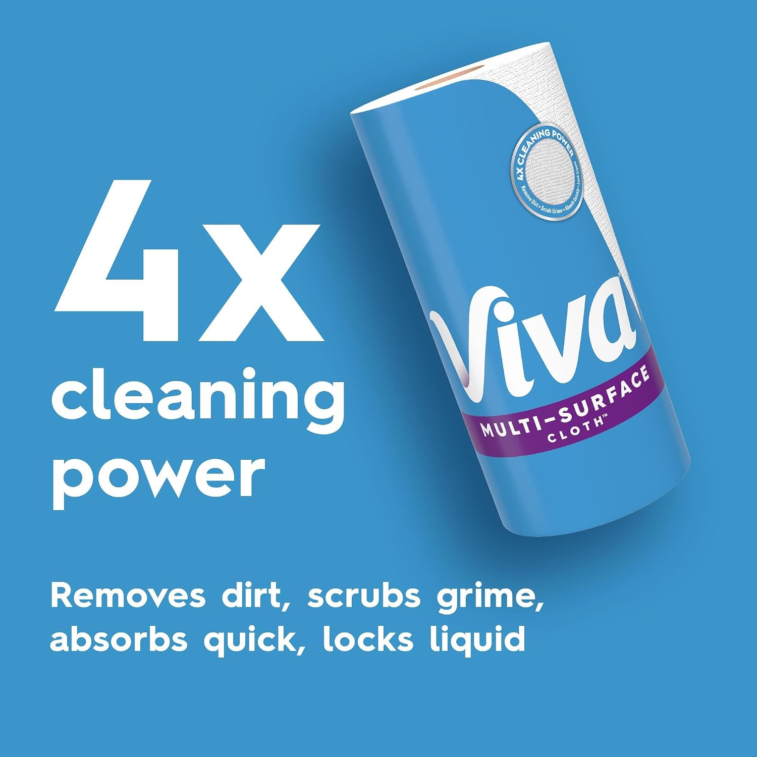 Viva Multi-Surface Cloth Paper Towels, 12 Triple Rolls, 165 Sheets per Roll