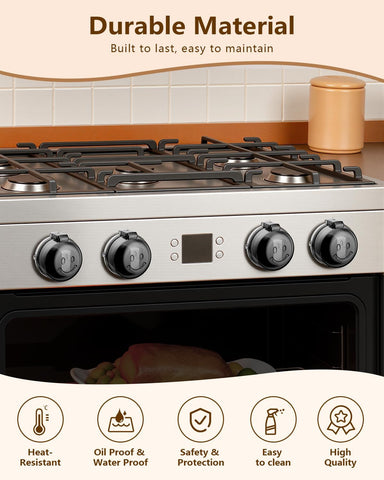 Stove Knob Safety Covers - 5 Pack Heat Resistant Stove Knob Covers