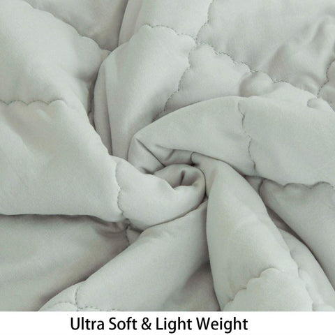 NTBAY Oversized Toddler Down Alternative Comforter, 43 x 60, Light Grey