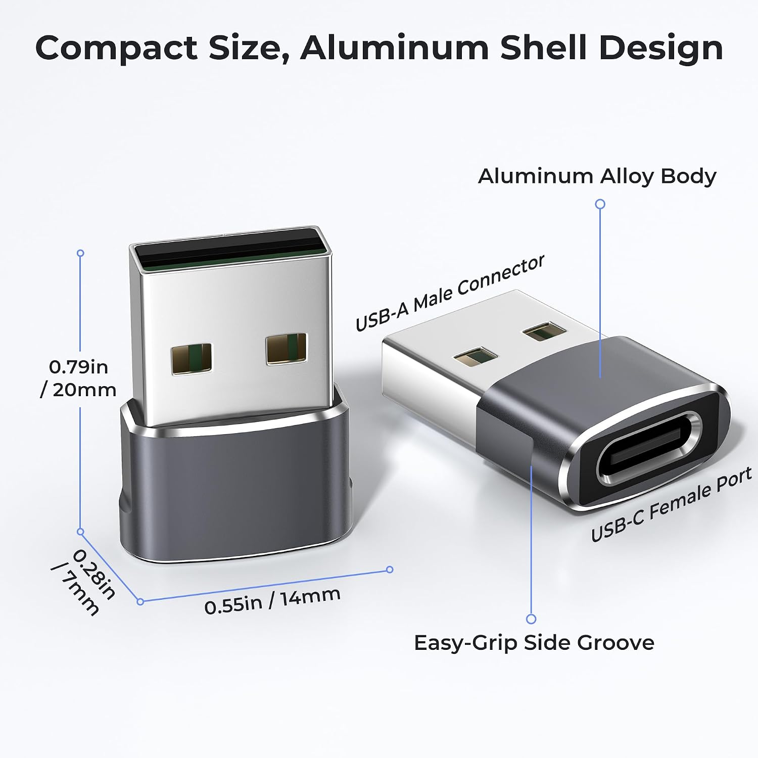 Basesailor USB to USB C Adapter,USBC Female to USB A Male Charger Adapter