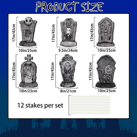 17Inch Halloween Yard Signs Tombstones Decorations Outdoor Graveyard