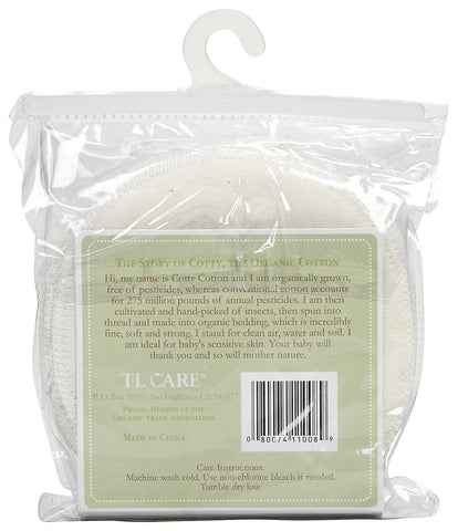 TL Care Nursing Pads Made with Organic Cotton, Natural Color, 6 Count
