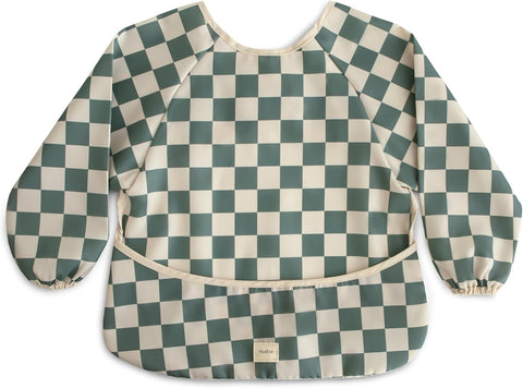 mushie Long Sleeve Baby Bib | Water Resistant Adjustable Fit