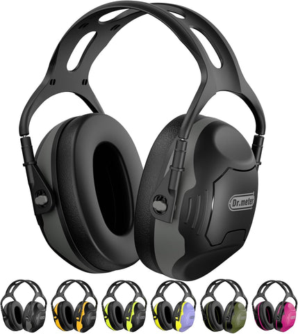 Dr.meter C06 Noise Cancelling Ear Muffs, 28NRR Ear Protection for Adults