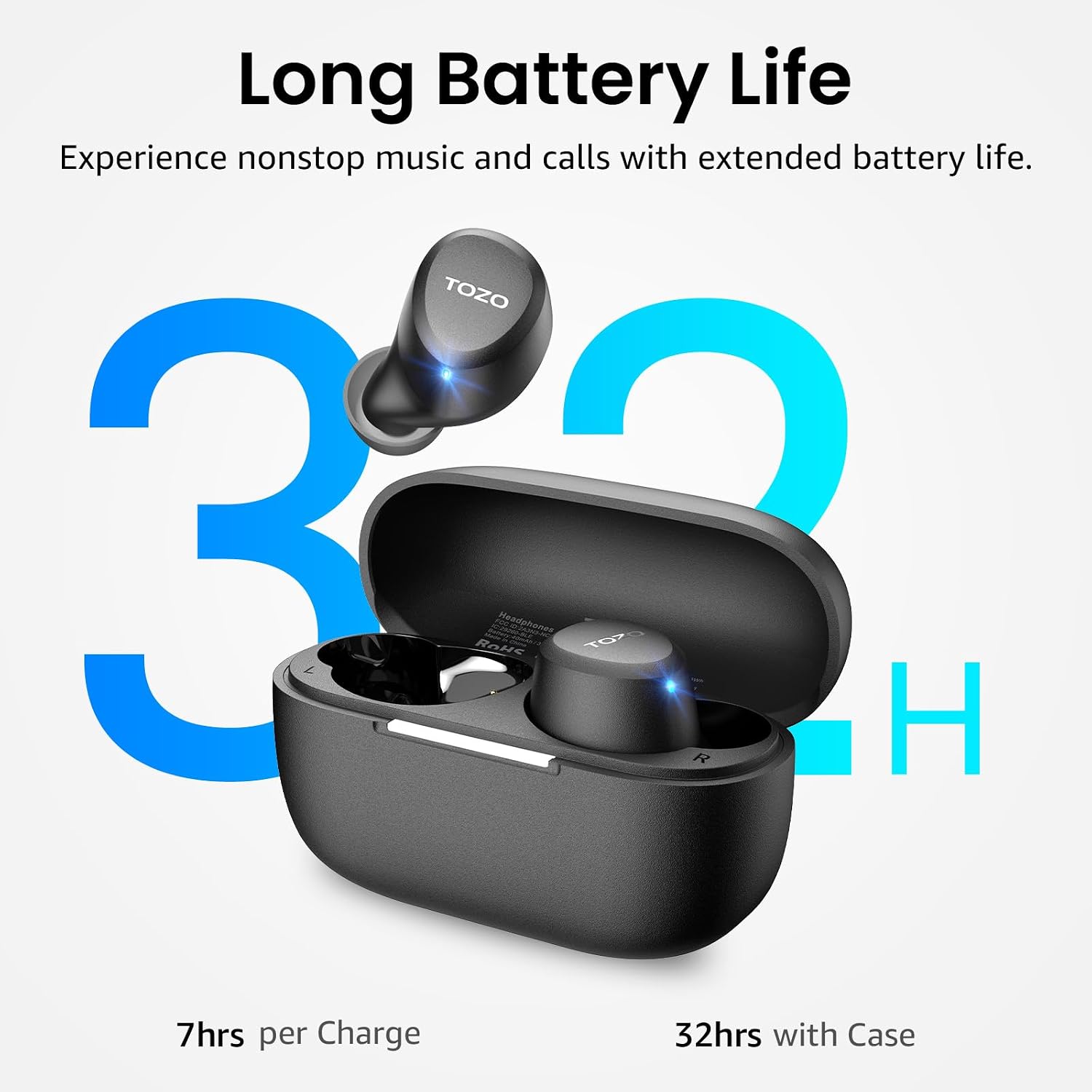 TOZO A1 Wireless Earbuds Bluetooth 5.3 Light Weight in Ear Headphones