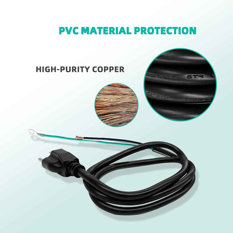 FIREGAS Power Cord with Plug for TF39 Series Under-Cabinet Range Hoods