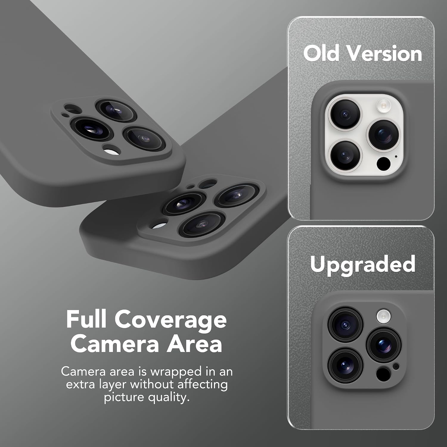 Magnetic for iPhone 13 Pro Max Case Silicone Dark Gray