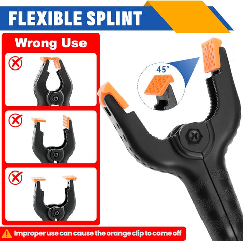 20 Pack 4.5 inch Plastic Spring Clamps, Backdrop Clips