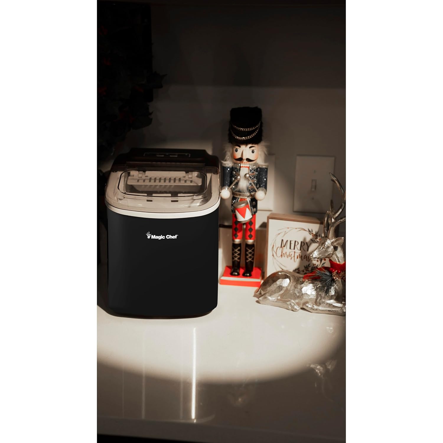 27 lb. Portable Countertop Ice Maker in Black