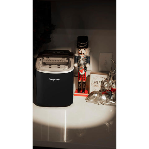 27 lb. Portable Countertop Ice Maker in Black