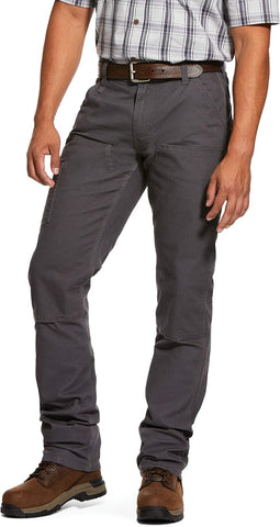 Ariat Men's Rebar M4 Low Rise DuraStretch Made Tough Double Front Stackable Straight Leg Pant