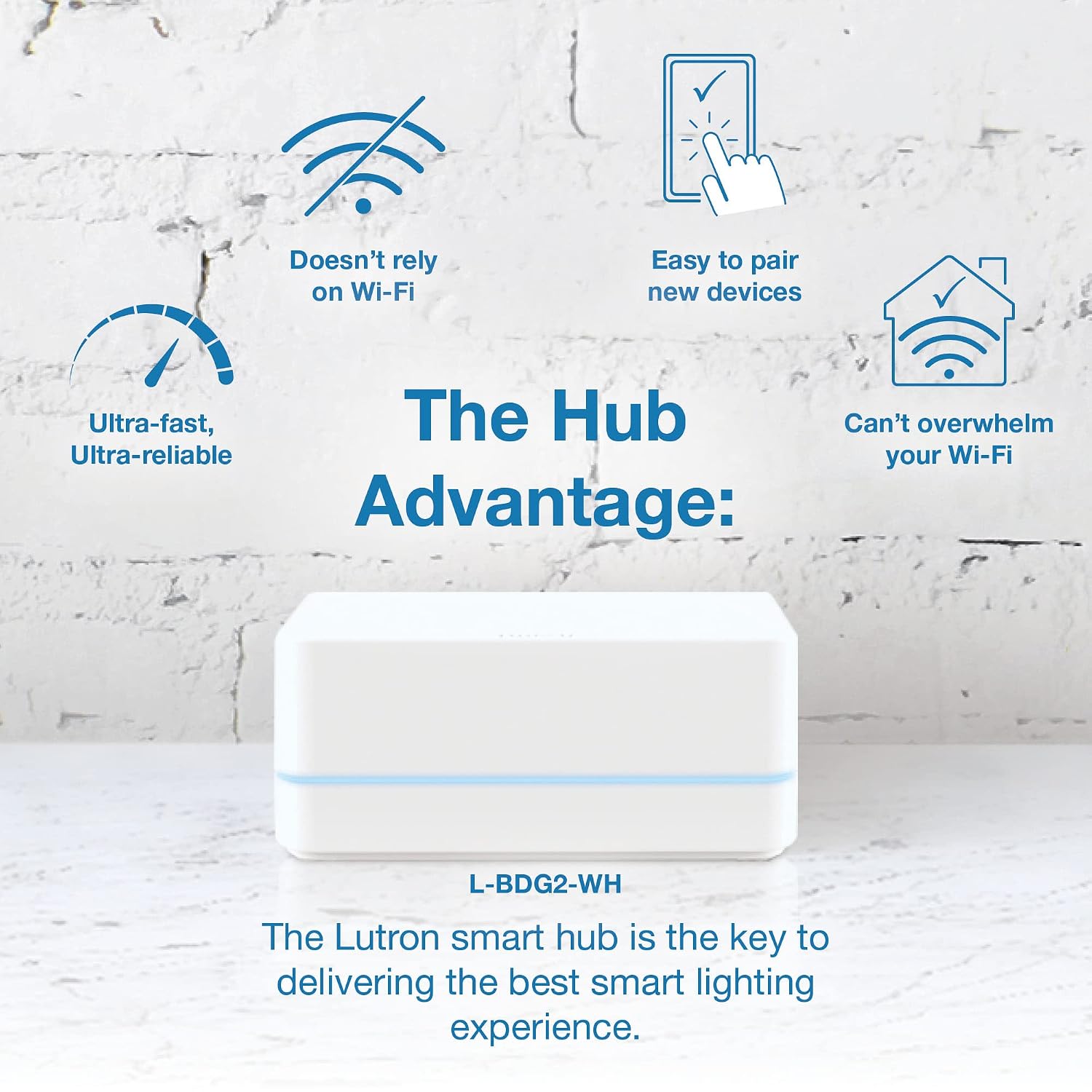 Lutron Caseta Smart Hub Compatible with Alexa, Apple, Google Home, & More