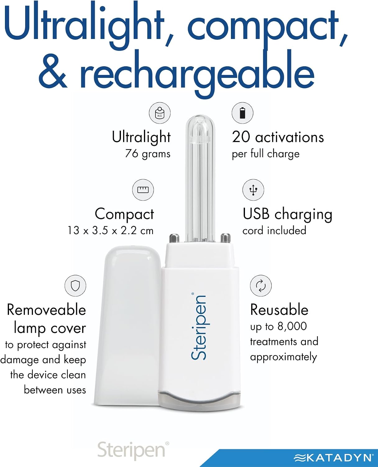 SteriPen Ultralight UV Water Purifier, 3 oz