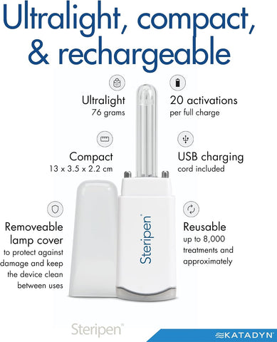 SteriPen Ultralight UV Water Purifier, 3 oz