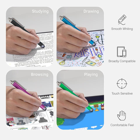 Stylus Pens for Touch Screens, Abiarst High Precision Universal Stylus for iPad iPhone Tablets Samsung Galaxy All Capacitive Touch Screens (20-Pack)