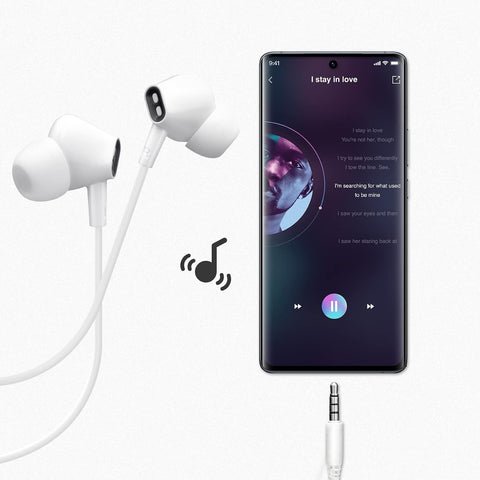 Aylaa Wired Earbuds Headphones for School with Microphone Noise Isolating Stereo Bass in-Ear Earphones – for Smartphones, Tablets, Schools, Ipads, Multiuse - 3.5mm Plug in Audio Jack - White