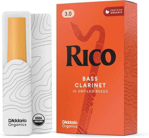 D’Addario Woodwinds - Rico Bass Clarinet Reeds - REA0315 - Strength 1.5, 3-Pack