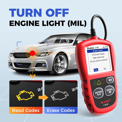 Autel AL319 Professional OBD2 Scanner, Enhanced Check Engine Code Reader
