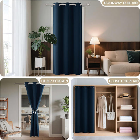 Joydeco Door Curtain Blackout Curtains for Doorway Privacy Closet Drapes