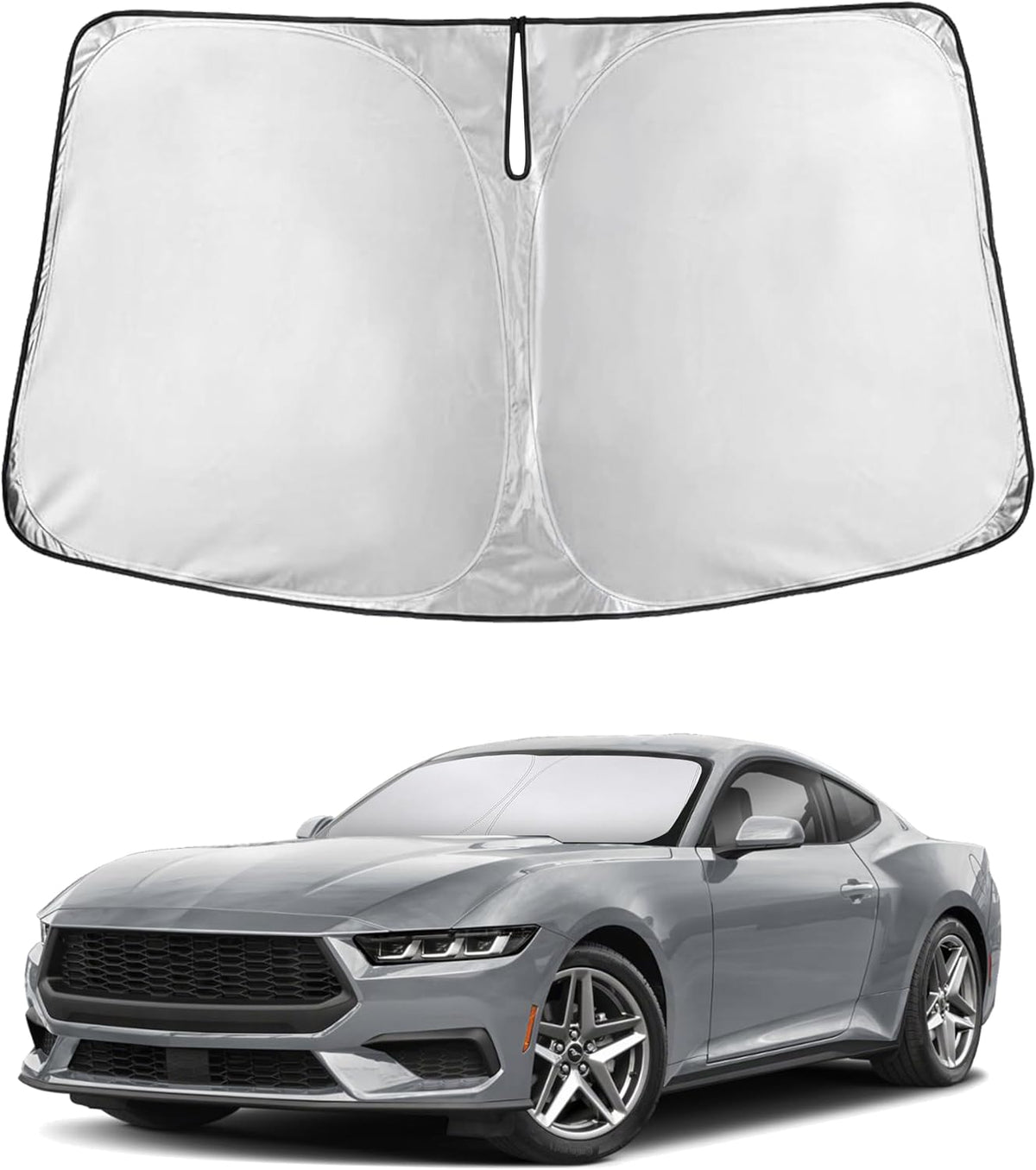 EcoNour Windshield Sunshade Compatible for Ford Mustang 2015-2024 2025 2026