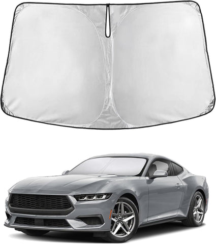 EcoNour Windshield Sunshade Compatible for Ford Mustang 2015-2024 2025 2026