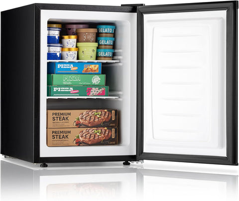 DOGHLY 2.1 Cu Ft Upright Freezer, Reversible Door Mini Freezer, Dorm Use