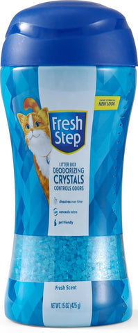 Fresh Step Cat Litter Crystals Deodorizer, Fresh Scent, 15 Oz