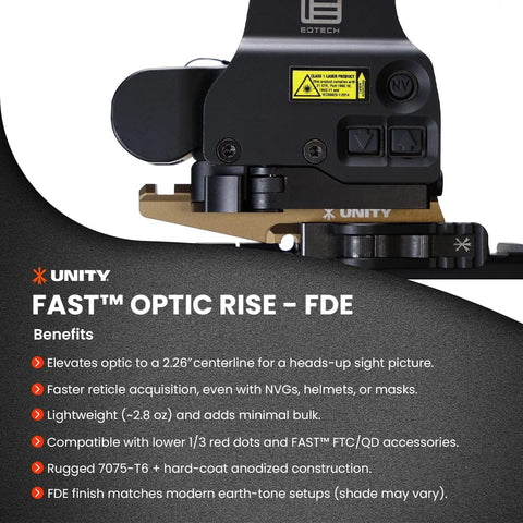 Unity Tactical Fast - Optics Riser - Fde