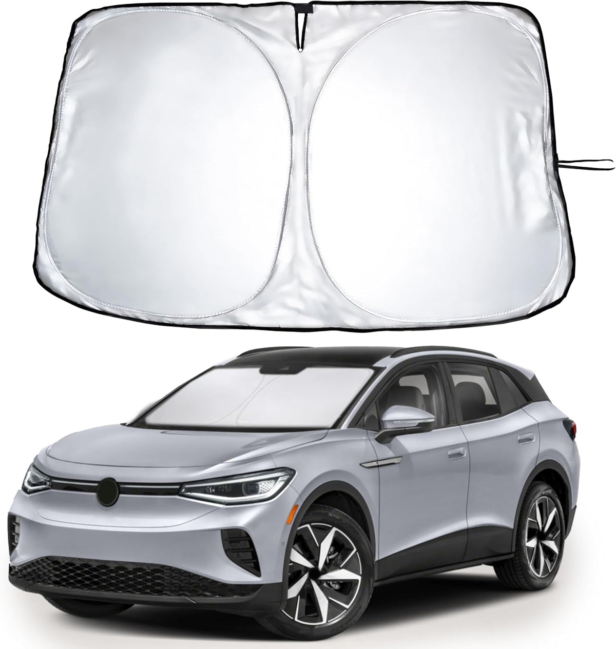 EcoNour Windshield Sun Shade Compatible for Volkswagen VW ID.4 2021–2026