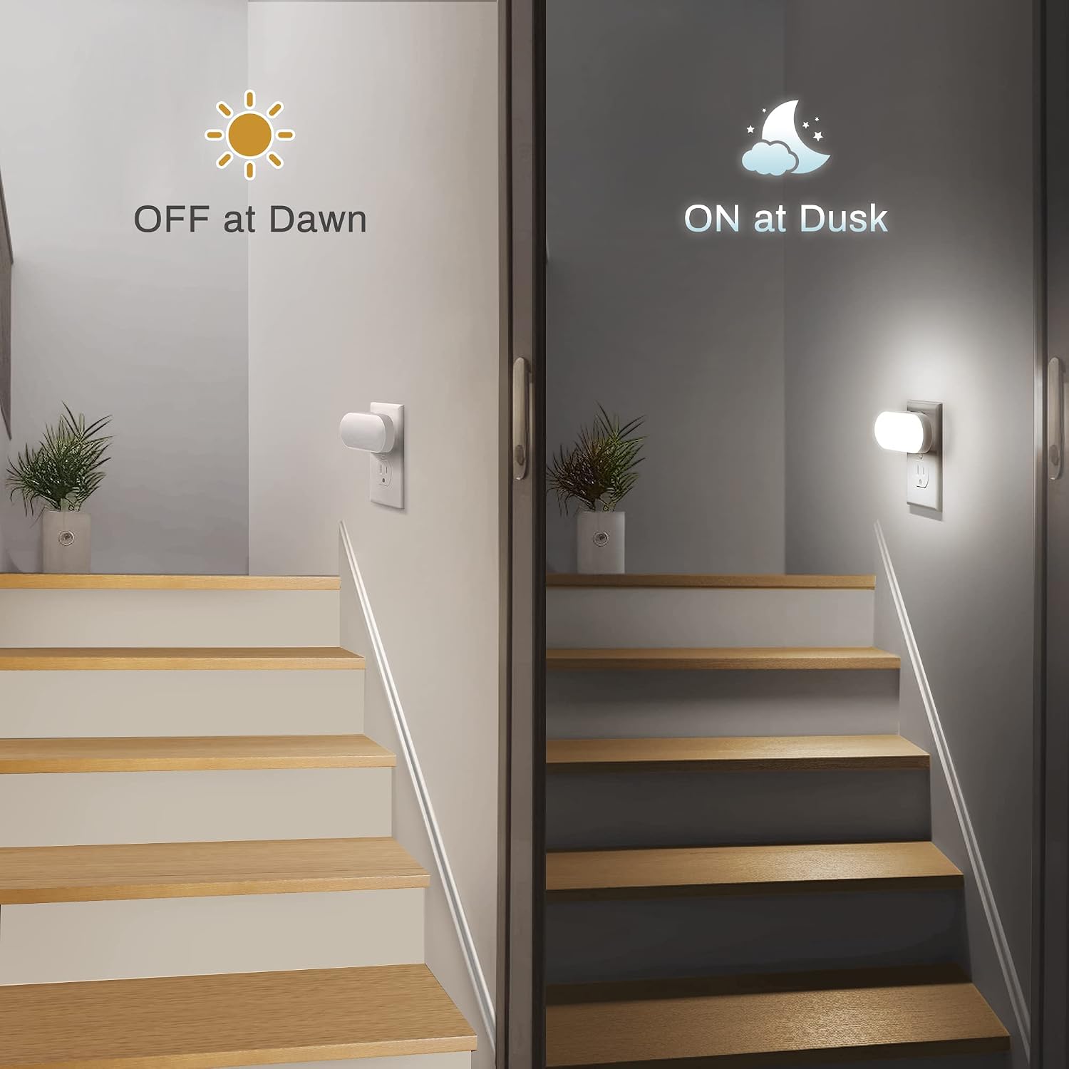 DORESshop Led Night Light,Night Lights Plug into Wall,Dusk to Dawn Sensor